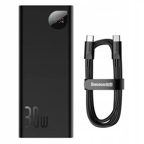 Baseus Adaman Metal Digital Display 20000 mAh 30W Black (PPAD030001)