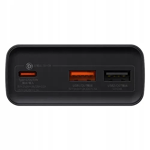 Baseus Adaman Metal Digital Display 20000 mAh 30W Black (PPAD030001)