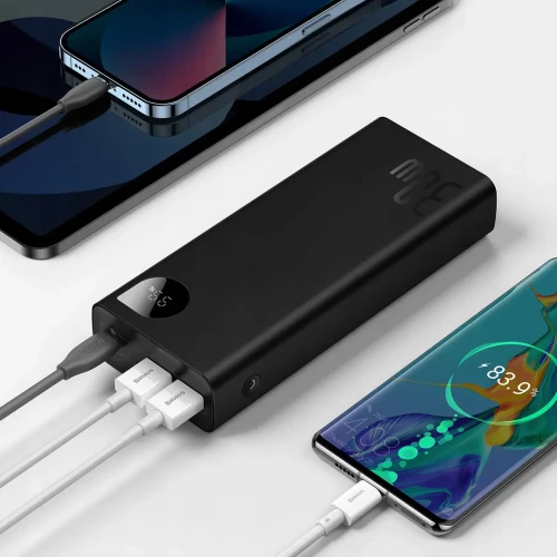 Baseus Adaman Metal Digital Display 20000 mAh 30W Black (PPAD030001)