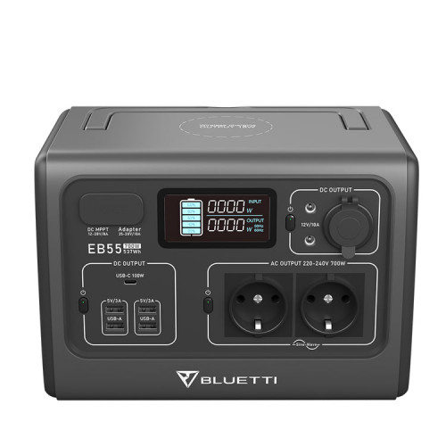 BLUETTI EB55 Portable Power Station 700W 537Wh (PB930340)