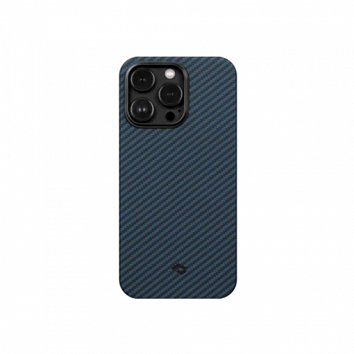 Чохол-накладка (карбоновий) Apple iPhone 14 Pro Pitaka MagEZ Case 3 Twill 1500D Black/Blue (KI1408P)