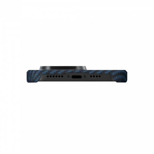 Чохол-накладка (карбоновий) Apple iPhone 14 Pro Pitaka MagEZ Case 3 Twill 1500D Black/Blue (KI1408P)
