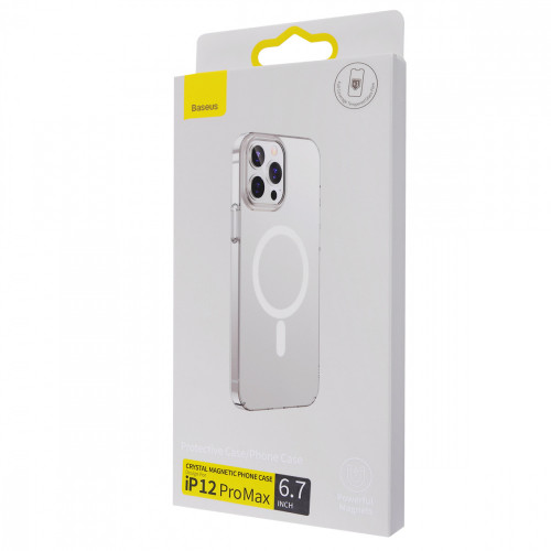 Чохол-накладка (силіконовий) Apple iPhone 13 Pro Max Baseus Crystal Magnetic Transparent