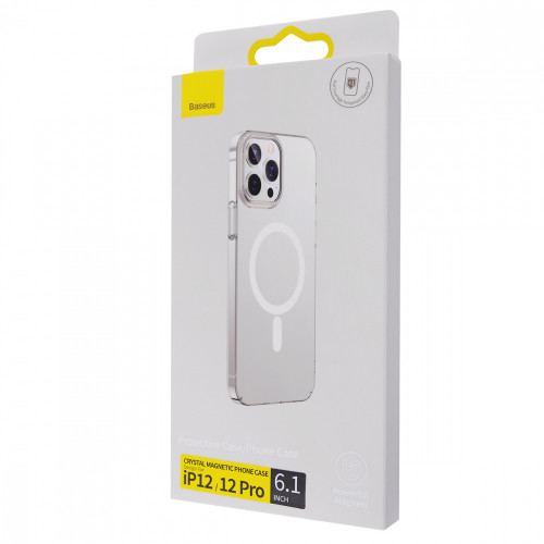 Чехол-накладка (силиконовый) Apple iPhone 12/12 Pro Baseus Crystal Magnetic Transparent