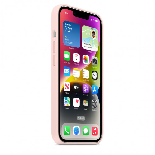 Чехол-накладка (силиконовый) для iPhone 14 Silicone Case with MagSafe High Copy Chalk Pink