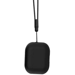Чохол-накладка (силіконовий) Apple AirPods Pro 2 Silicone Case with strap Black
