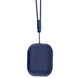 Чохол-накладка (силіконовий) Apple AirPods Pro 2 Silicone Case with strap Midnight Blue