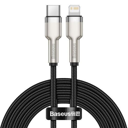 Baseus Cafule Metal Type-C to Lightning PD 20W 2m Black (CATLJK-B01)