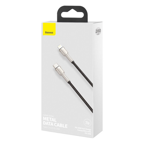 Baseus Cafule Metal Type-C to Lightning PD 20W 2m Black (CATLJK-B01)