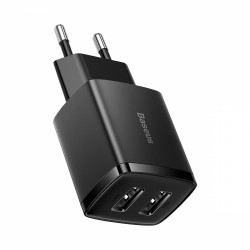Baseus Compact 10,5W (2 USB) Black (CCXJ010201)