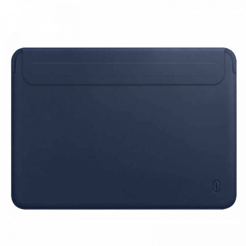 Чехол-папка (кожаный) Apple MacBook Pro 14.2" 2021 WIWU Skin Pro 2 Leather Sleeve Navy Blue