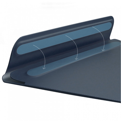 Чехол-папка (кожаный) Apple MacBook Pro 14.2" 2021 WIWU Skin Pro 2 Leather Sleeve Navy Blue