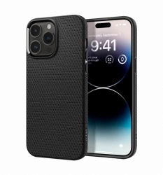 Чохол-накладка (силіконовий) Apple iPhone 14 Pro Spigen Liquid Air Black (ACS04957)
