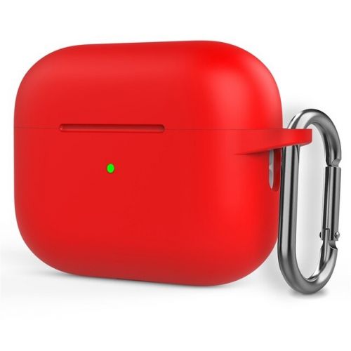 Чохол-накладка (силіконовий) Apple AirPods Pro 2 Silicone Case with Carabine Red