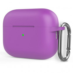 Чохол-накладка (силіконовий) Apple AirPods Pro 2 Silicone Case with Carabine Purple