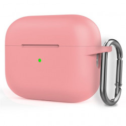 Чохол-накладка (силіконовий) Apple AirPods Pro 2 Silicone Case with Carabine Pink
