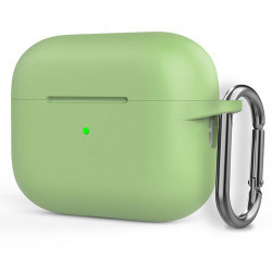 Чохол-накладка (силіконовий) Apple AirPods Pro 2 Silicone Case with Carabine Matcha Green