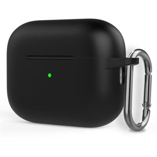 Чохол-накладка (силіконовий) Apple AirPods Pro 2 Silicone Case with Carabine Black