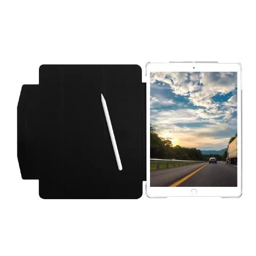 Чехол-книжка (полиуретановый) Apple iPad 10.2" 2019/2020/2021 Macally Protective Case and Stand Black (BSTAND7V2-B)