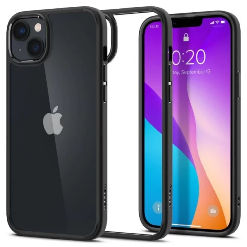 Чехол-накладка (силиконовый) Apple iPhone 14 Spigen Ultra Hybrid Matte Black (ACS05041)