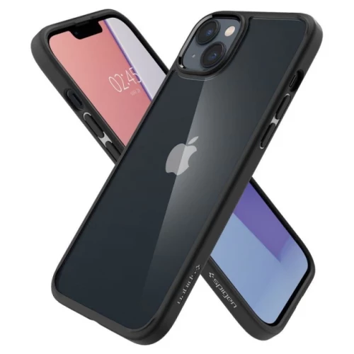 Чехол-накладка (силиконовый) Apple iPhone 14 Spigen Ultra Hybrid Matte Black (ACS05041)