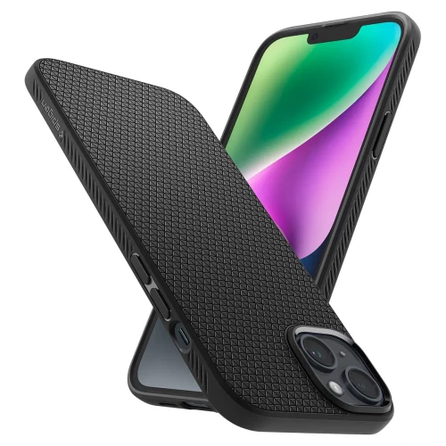 Чехол-накладка (силиконовый) Apple iPhone 14 Spigen Liquid Air Black (ACS05037)