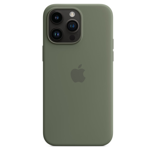 Чехол-накладка (силиконовый) для iPhone 14 Pro Max Silicone Case with MagSafe High Copy Olive
