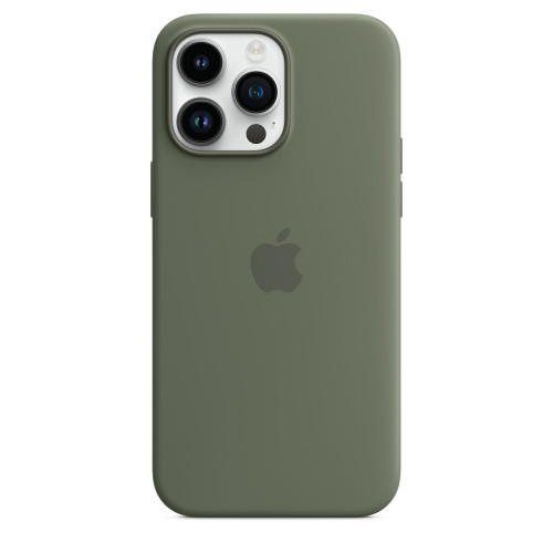 Чехол-накладка (силиконовый) для iPhone 14 Pro Max Silicone Case with MagSafe High Copy Olive