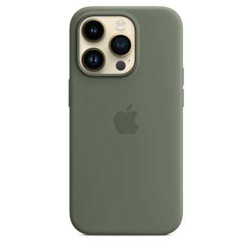 Чехол-накладка (силиконовый) для iPhone 14 Pro Silicone Case with MagSafe High Copy Olive