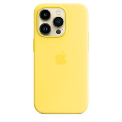 Чохол-накладка (силіконовий) для iPhone 14 Pro Silicone Case with MagSafe High Copy Canary Yellow