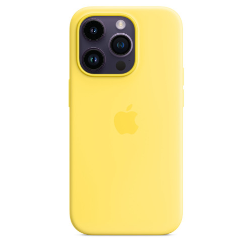 Чехол-накладка (силиконовый) для iPhone 14 Pro Silicone Case with MagSafe High Copy Canary Yellow
