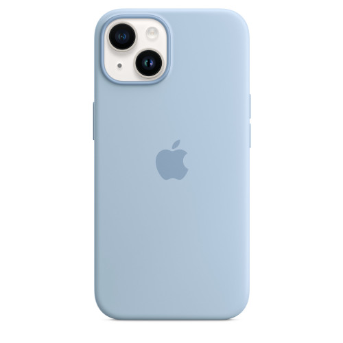 Чохол-накладка (силіконовий) для iPhone 14 Silicone Case with MagSafe High Copy Sky