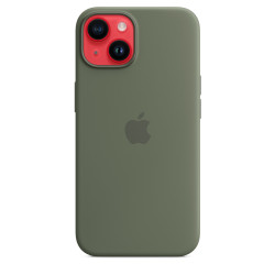 Чехол-накладка (силиконовый) для iPhone 14 Silicone Case with MagSafe High Copy Olive