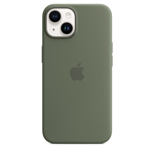 Чехол-накладка (силиконовый) для iPhone 14 Silicone Case with MagSafe High Copy Olive