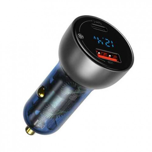 Baseus Particular Digital Display PPS Dual Quick Charger 65W USB + Type-C Silver (CCKX-C0A)