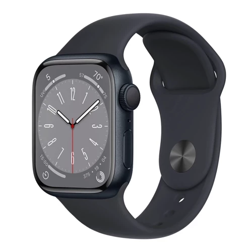 Apple Watch Series 8 GPS 45mm Midnight Aluminum Case w. Midnight Sport Band (MNP13) open box