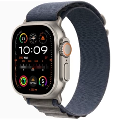Apple Watch Ultra 2 GPS + Cellular 49mm Titanium Case with Blue Alpine Loop - Small (MREK3/MRFA3)