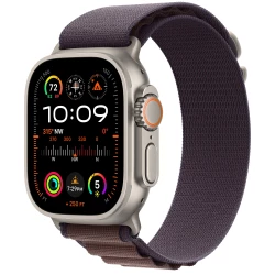 Apple Watch Ultra 2 GPS + Cellular 49mm Titanium Case with Indigo Alpine Loop - Medium (MRET3)