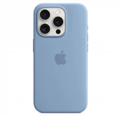 Чохол-накладка (силіконовий) Apple iPhone 15 Pro Silicone Case with MagSafe Winter Blue (MT1L3)