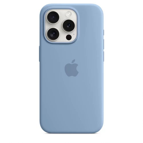 Чохол-накладка (силіконовий) Apple iPhone 15 Pro Silicone Case with MagSafe Winter Blue (MT1L3)