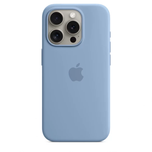 Чохол-накладка (силіконовий) Apple iPhone 15 Pro Silicone Case with MagSafe Winter Blue (MT1L3)