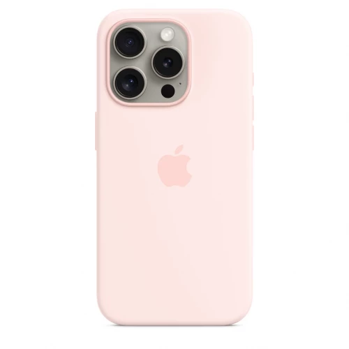 Чохол-накладка (силіконовий) Apple iPhone 15 Pro Silicone Case with MagSafe Light Pink (MT1F3)