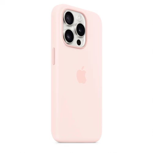 Чохол-накладка (силіконовий) Apple iPhone 15 Pro Silicone Case with MagSafe Light Pink (MT1F3)