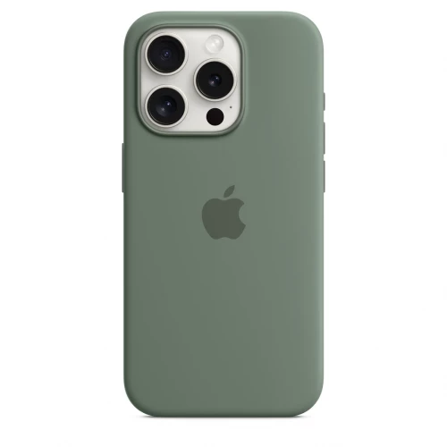 Чохол-накладка (силіконовий) Apple iPhone 15 Pro Silicone Case with MagSafe Cypress (MT1J3)
