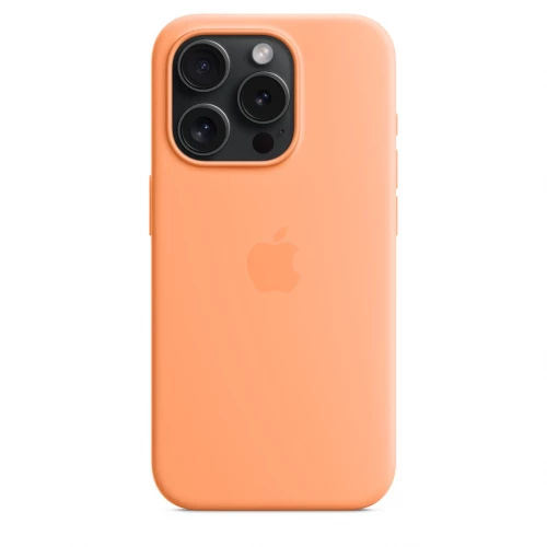 Чохол-накладка (силіконовий) Apple iPhone 15 Pro Silicone Case with MagSafe Orange Sorbet (MT1H3)