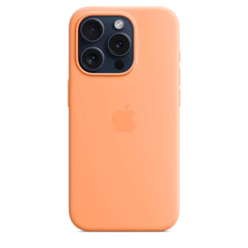 Чохол-накладка (силіконовий) Apple iPhone 15 Pro Silicone Case with MagSafe Orange Sorbet (MT1H3)