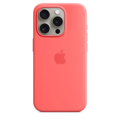 Чохол-накладка (силіконовий) Apple iPhone 15 Pro Silicone Case with MagSafe Guava (MT1G3)
