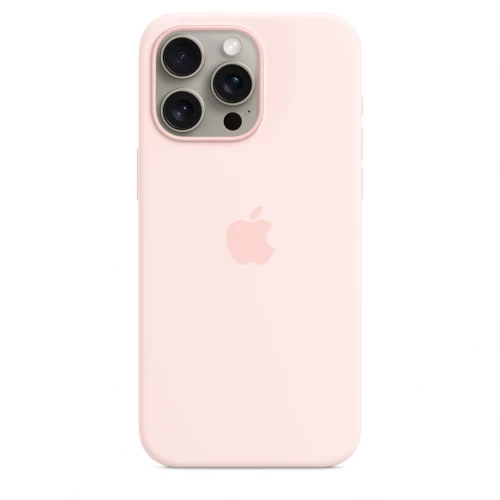 Чохол-накладка (силіконовий) Apple iPhone 15 Pro Max Silicone Case with MagSafe Light Pink (MT1U3)
