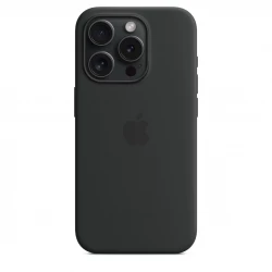Чохол-накладка (силіконовий) Apple iPhone 15 Pro Silicone Case with MagSafe Black (MT1A3)