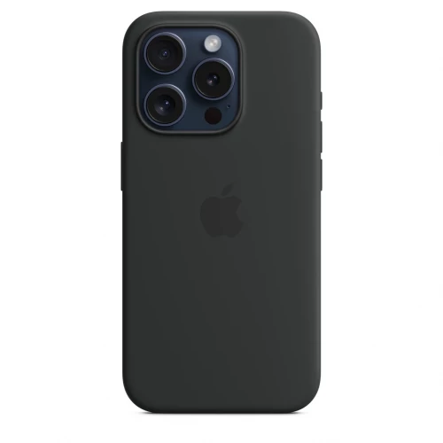 Чохол-накладка (силіконовий) Apple iPhone 15 Pro Silicone Case with MagSafe Black (MT1A3)